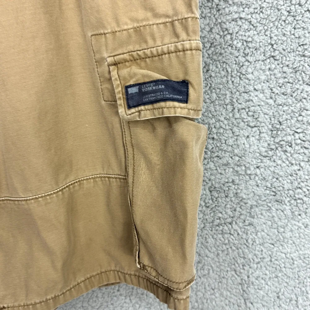Levis Cargo Shorts Mens 36 Brown Utility Outdoor Tactical Strauss Rivet‎ Beach